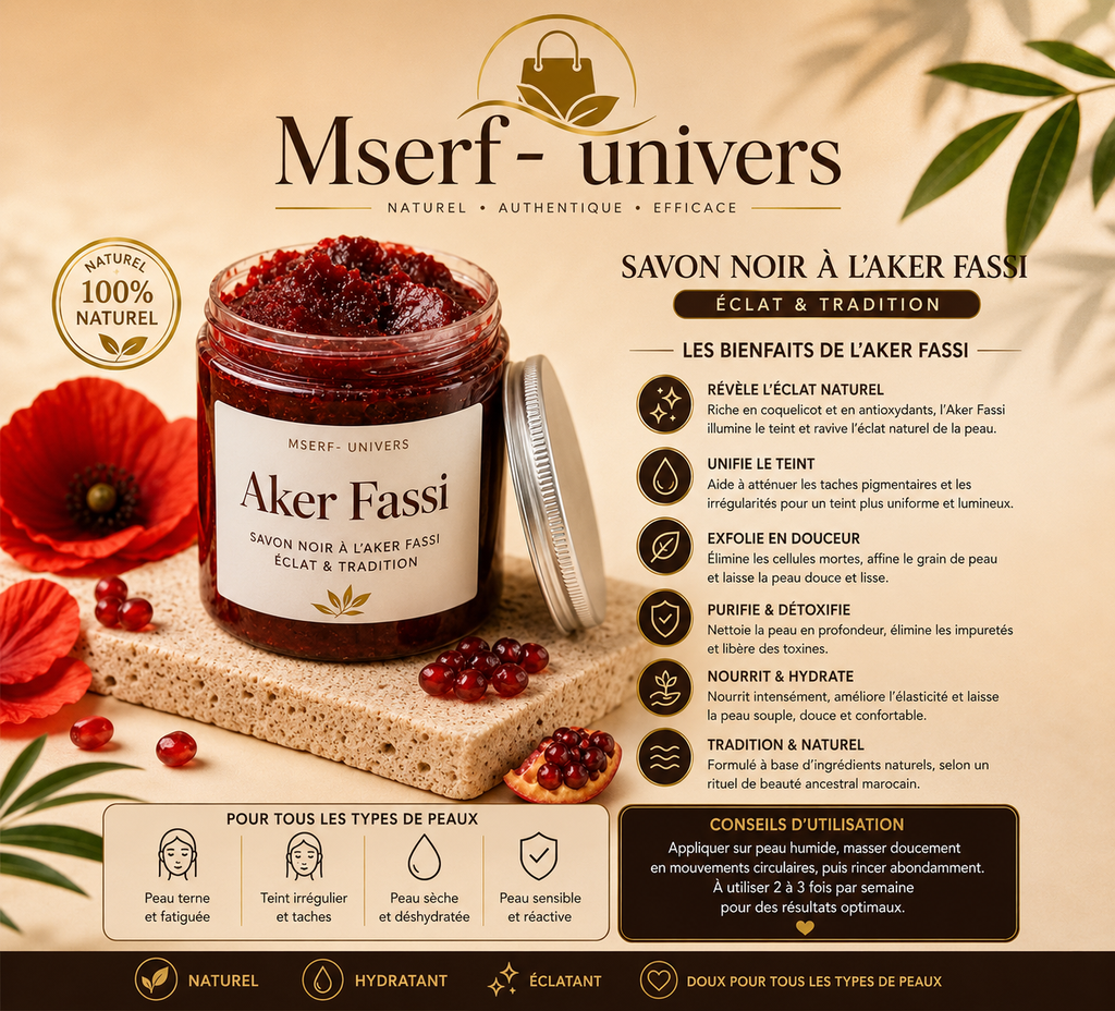 Savon noir Éclair-d’ébène Nettoyant  Hydratation & Exfoliant produits 100% naturels 500g