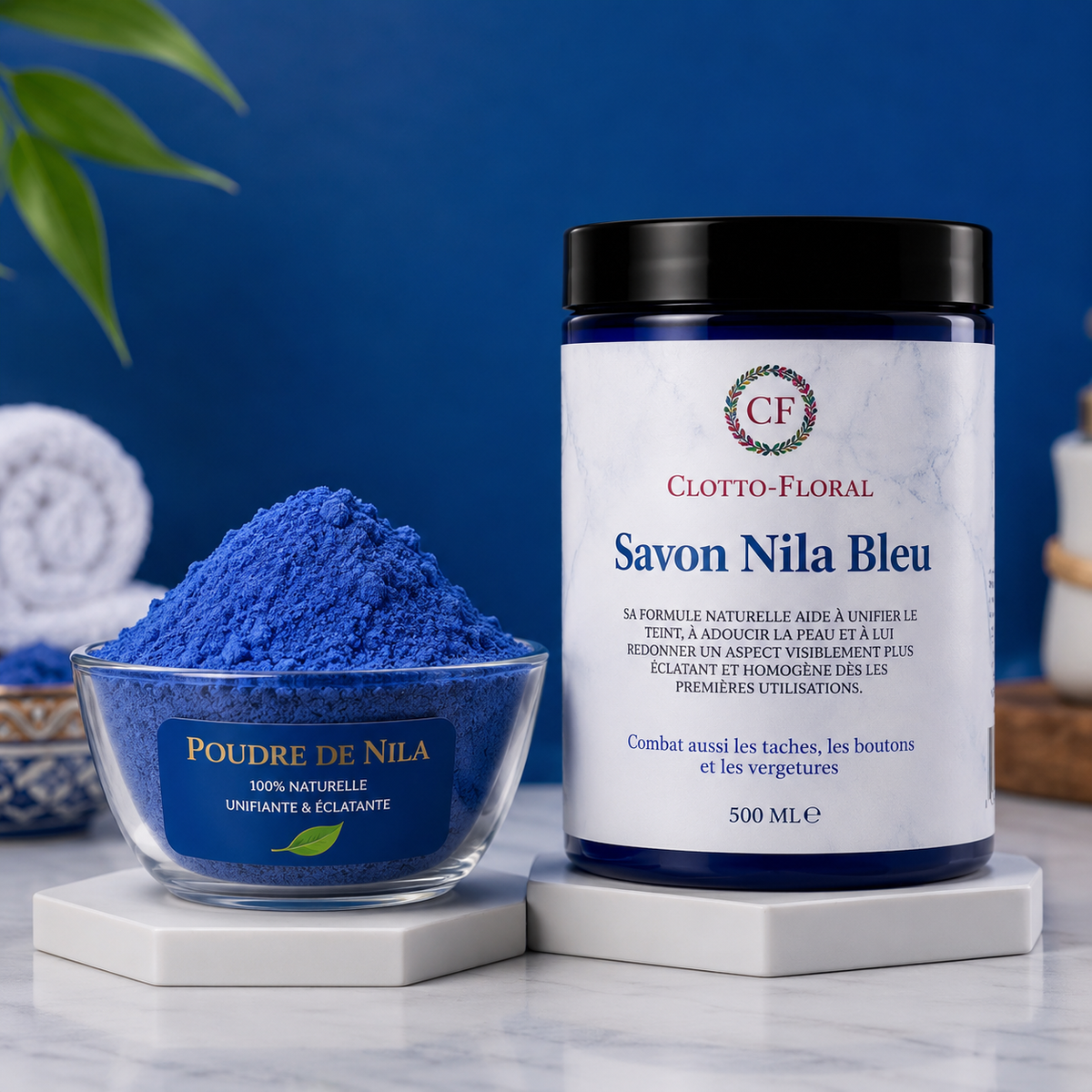 Savon Naturel Nila Bleue exfoliant éclaircissant 500g